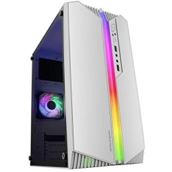 Boitier Mini Tour Micro ATX Mars Gaming MC-S1 RGB avec panneau vitré (Blanc)