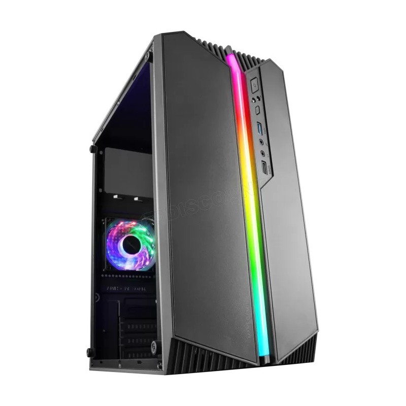 Boitier Mini Tour Micro ATX Mars Gaming MC-S1 RGB avec panneau vitré (Noir)