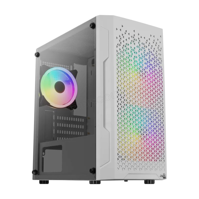 Boitier Mini Tour Micro ATX AeroCool Trinity Mini FRGB avec panneau vitré (Blanc)