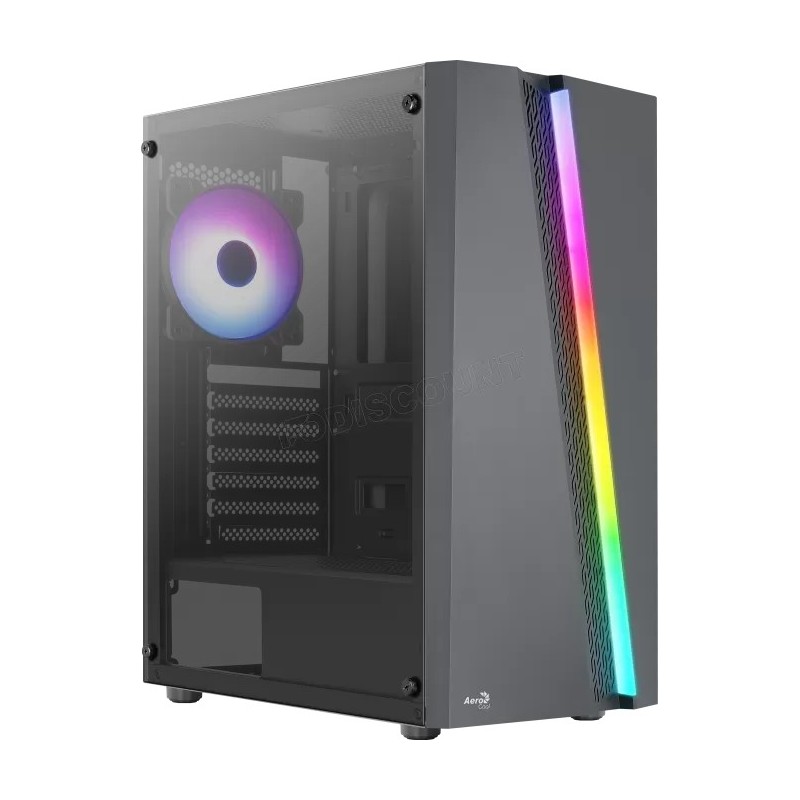 Boitier Moyen Tour ATX AeroCool Blade RGB avec panneau vitré (Noir)