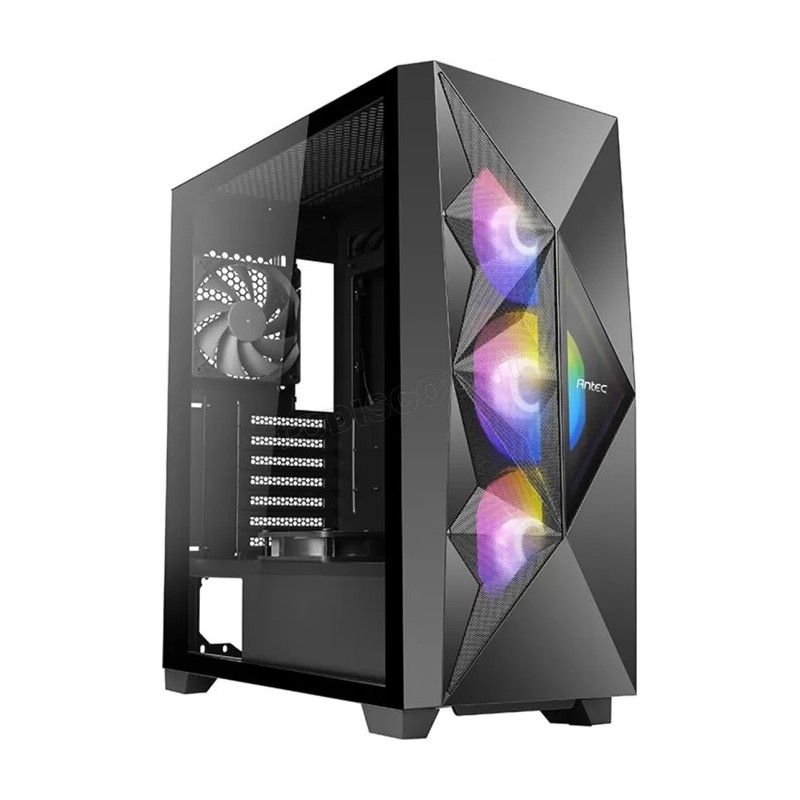 Boitier Moyen Tour ATX Antec Dark Fleet DF800 Flux RGB avec panneau vitré (Noir)