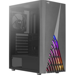 Boitier Moyen Tour ATX AeroCool Delta-A RGB avec panneau vitré (Noir)