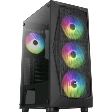 Boitier Moyen Tour ATX AeroCool Falcon-A RGB avec panneau vitré (Noir)