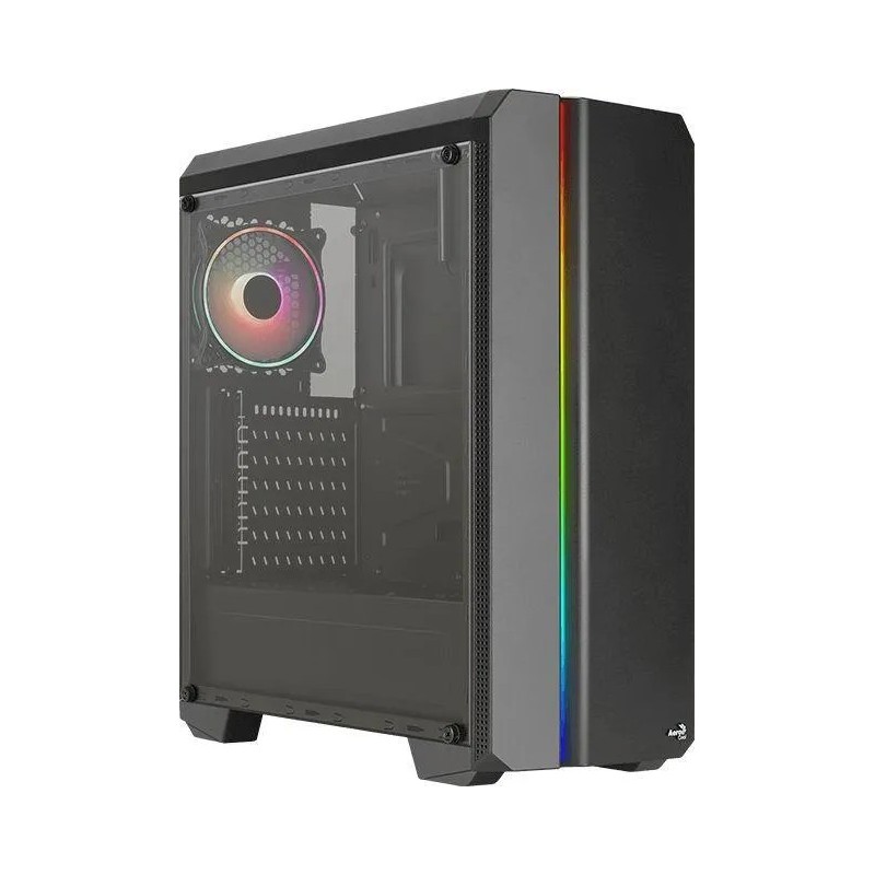 Boitier Moyen Tour ATX AeroCool Genesis v2 RGB avec panneau vitré (Noir)