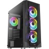 Boitier Moyen Tour ATX AeroCool Prism v3 RGB avec panneaux vitrés (Noir)