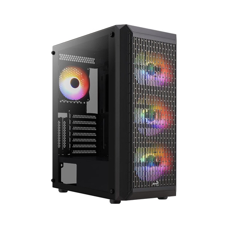 Boitier Moyen Tour ATX AeroCool Beam v2 RGB avec panneaux vitrés (Noir)