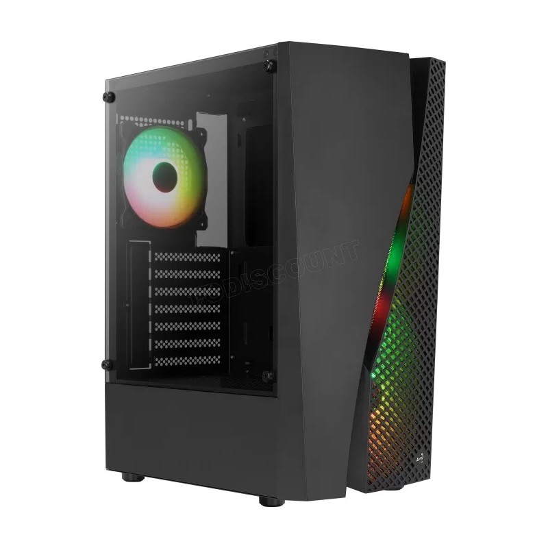 Boitier Moyen Tour ATX AeroCool Scape V3 RGB avec panneau vitré (Noir)