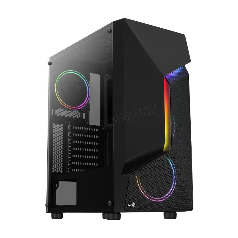 Boitier Moyen Tour ATX AeroCool Scape V2 RGB avec panneau vitré (Noir)