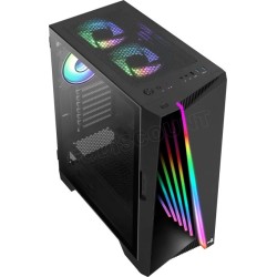 Boitier Moyen Tour ATX AeroCool Mirage V2 RGB avec panneau vitré (Noir)