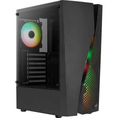 Boitier Moyen Tour ATX AeroCool Wave V3 RGB avec panneau vitré (Noir)