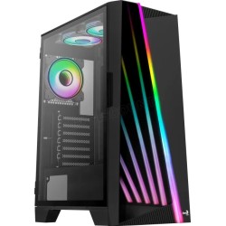 Boitier Moyen Tour E-ATX AeroCool Mirage V1 RGB avec panneau vitré (Noir)