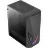 Boitier Moyen Tour ATX AeroCool Zauron V2 RGB avec panneau vitré (Noir)