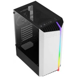 Boitier Moyen Tour ATX AeroCool Bionic RGB avec panneau vitré (Blanc)