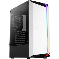 Boitier Moyen Tour ATX AeroCool Bionic RGB avec panneau vitré (Blanc)