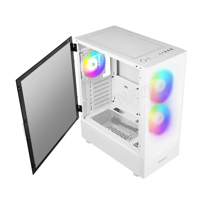 Boitier Moyen Tour ATX Antec NX410 RGB avec panneau vitré (Blanc)