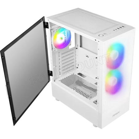 Boitier Moyen Tour ATX Antec NX410 RGB avec panneau vitré (Blanc)