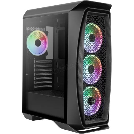 Boitier Moyen Tour ATX AeroCool Aero One Duo RGB avec panneau vitré (Noir)