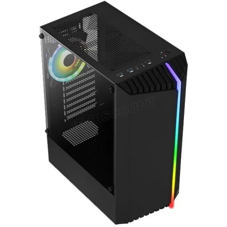 Boitier Moyen Tour ATX AeroCool Bionic RGB avec panneau vitré (Noir)