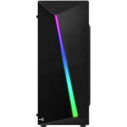 Boitier Moyen Tour ATX AeroCool Shard Tempered Glass RGB avec panneau vitré (Noir)