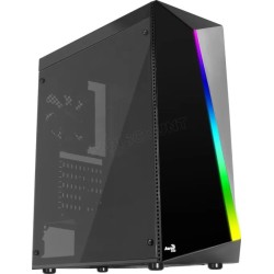 Boitier Moyen Tour ATX AeroCool Shard Tempered Glass RGB avec panneau vitré (Noir)