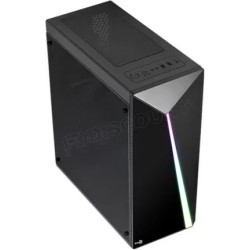 Boitier Moyen Tour ATX AeroCool Shard Tempered Glass RGB avec panneau vitré (Noir)