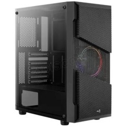 Boitier Moyen Tour ATX AeroCool Menace Saturn F RGB avec panneau vitré (Noir)