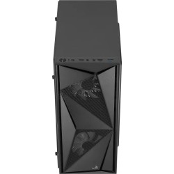 Boitier Moyen Tour ATX AeroCool Glider Tempered Glass RGB avec panneau vitré (Noir)