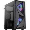 Boitier Moyen Tour ATX AeroCool Glider Tempered Glass RGB avec panneau vitré (Noir)