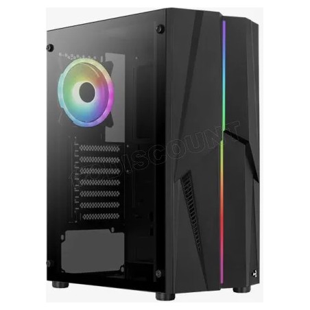 Boitier Moyen Tour ATX AeroCool Mecha ARGB avec panneau vitré (Noir)