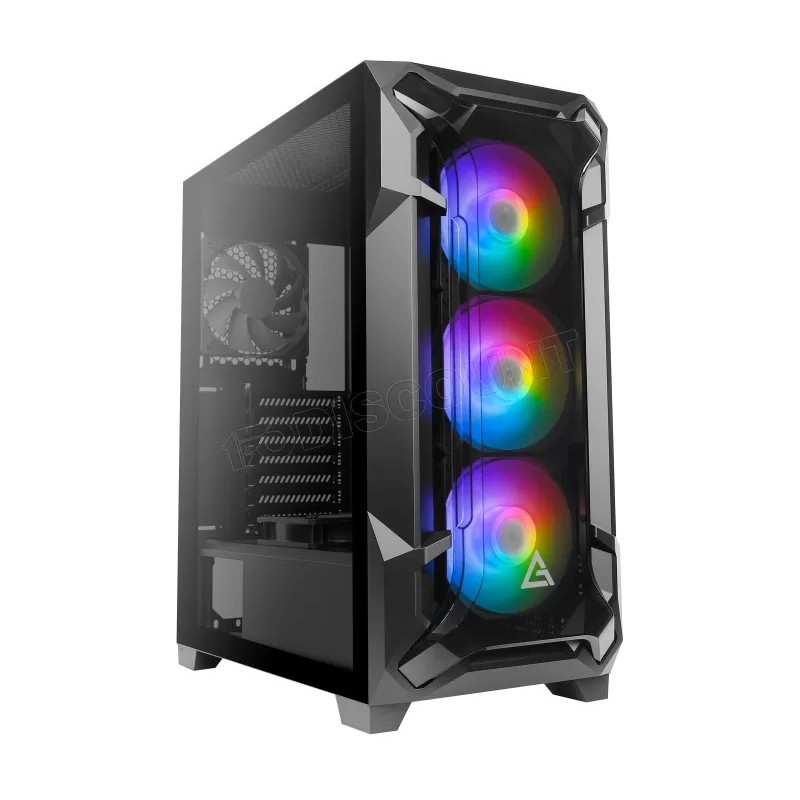 Boitier Moyen Tour ATX Antec Dark Fleet DF600 Flux RGB avec panneau vitré (Noir)