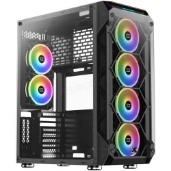 Boitier Grand-Tour E-ATX Xigmatek Overtake RGB avec panneaux vitrés (Noir)