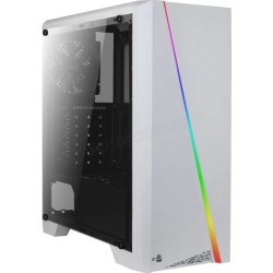 Boitier Moyen Tour ATX AeroCool Cylon Pro Tempered Glass RGB avec panneau vitré (Blanc)