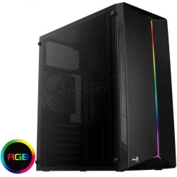 Boitier Moyen Tour ATX AeroCool Split RGB avec panneau vitré (Noir)