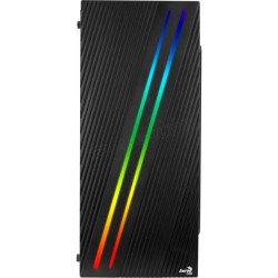 Boitier Moyen Tour ATX AeroCool Streak RGB avec panneau vitré (Noir)