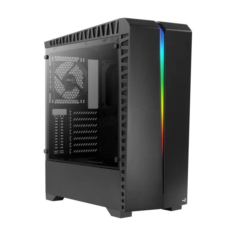 Boitier Moyen Tour ATX AeroCool Scar RGB avec panneau vitré (Noir)