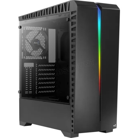 Boitier Moyen Tour ATX AeroCool Scar RGB avec panneau vitré (Noir)