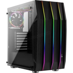 Boitier Moyen Tour ATX AeroCool Klaw RGB avec panneaux vitrés (Noir)