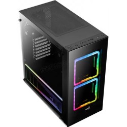 Boitier Moyen Tour ATX AeroCool Tor RGB avec panneaux vitrés (Noir)