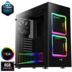 Boitier Moyen Tour ATX AeroCool Tor RGB avec panneaux vitrés (Noir)