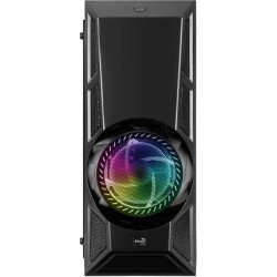 Boitier Moyen Tour ATX AeroCool AeroEngine Tempered Glass RGB avec panneau vitré (Noir)