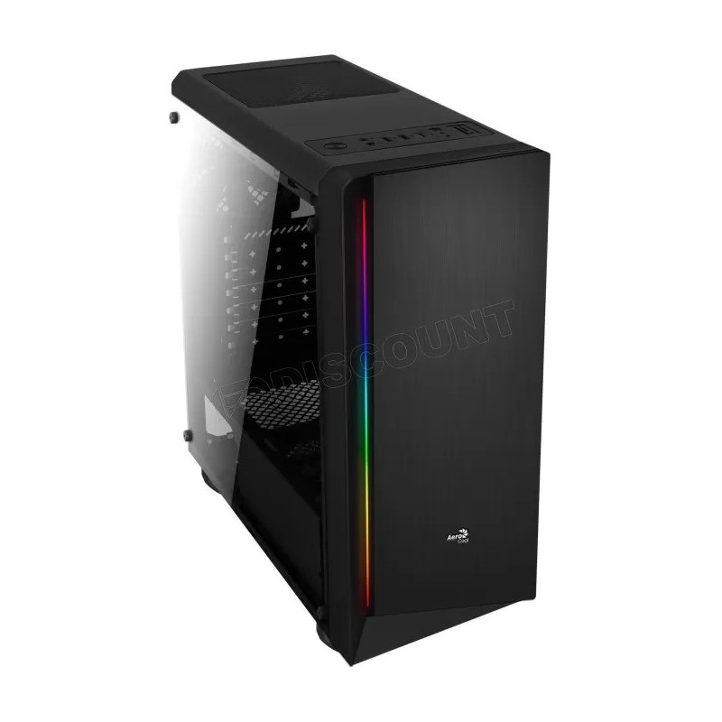 Boitier Moyen Tour ATX AeroCool Rift RGB avec panneau vitré (Noir)