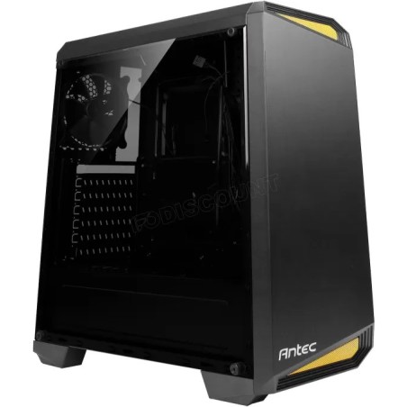 Boitier Moyen Tour ATX Antec NX100 avec panneau vitré (Noir/Jaune)