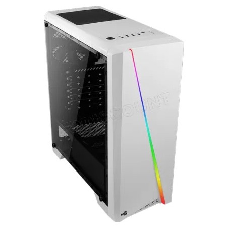 Boitier Moyen Tour ATX AeroCool Cylon RGB avec panneau vitré (Blanc)