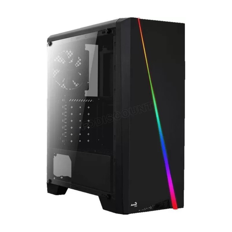 Boitier Moyen Tour ATX AeroCool Cylon RGB avec panneau vitré (Noir)