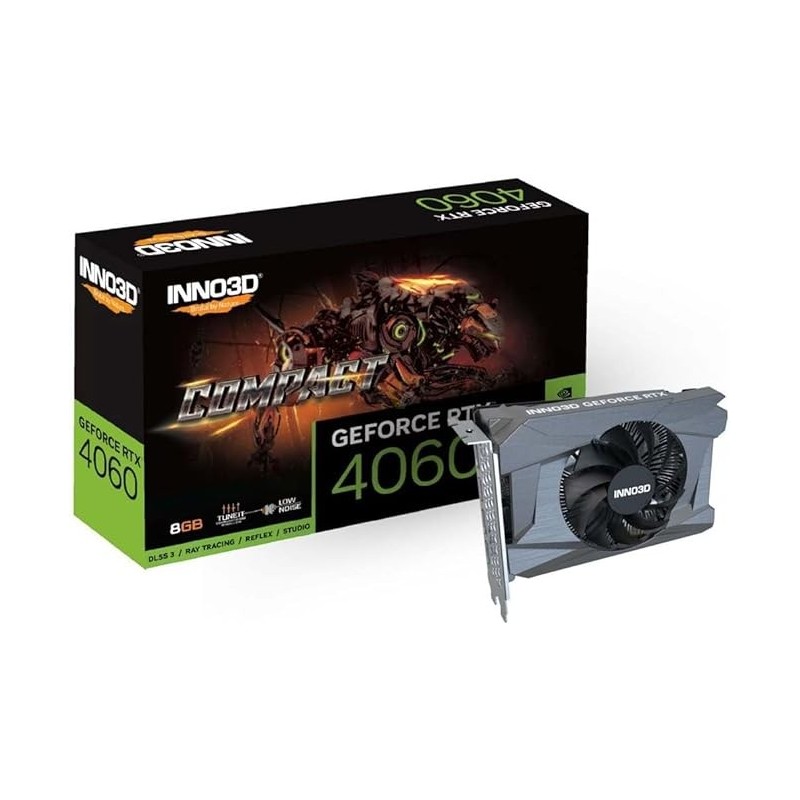 Carte Graphique Nvidia Inno3D GeForce RTX 4060 Compact 8Go Mini ITX