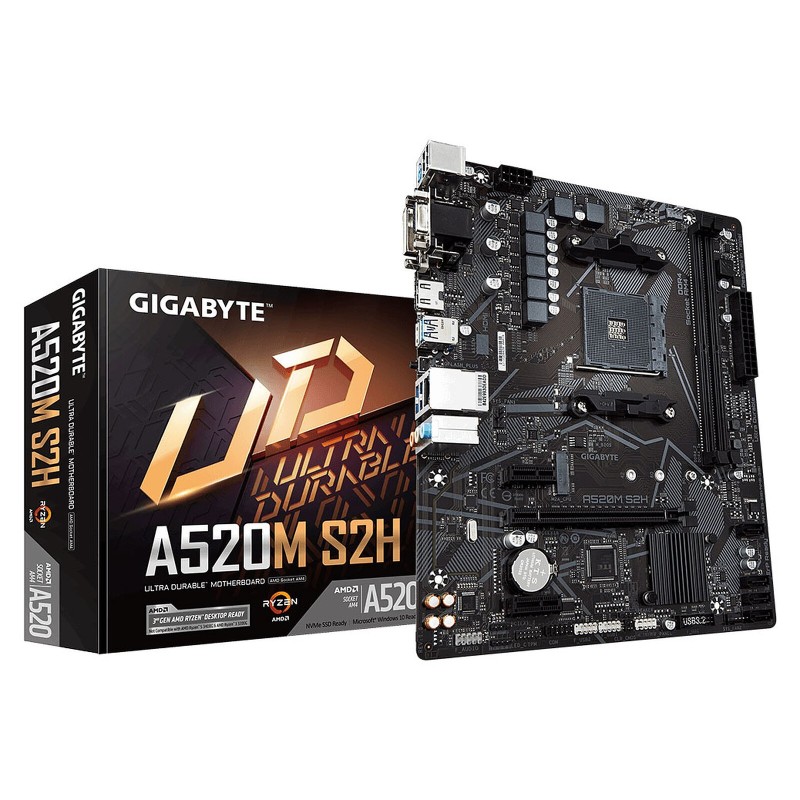 Carte Mère Gigabyte A520M S2H (AM4) Micro ATX