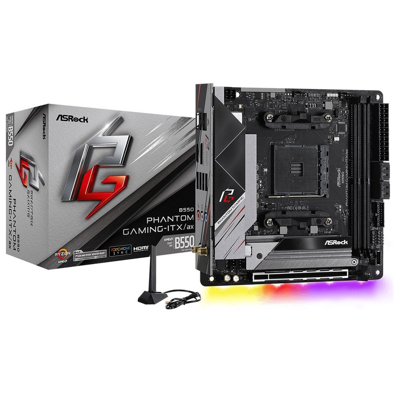 Carte Mère ASRock B550 Phantom Gaming-ITX/AX (AM4) Mini-ITX