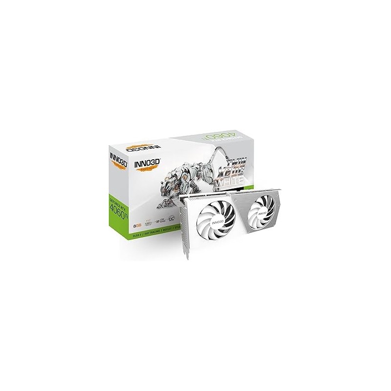 Carte Graphique Nvidia Inno3D GeForce RTX 4060 Ti Twin X2 OC White 8Go