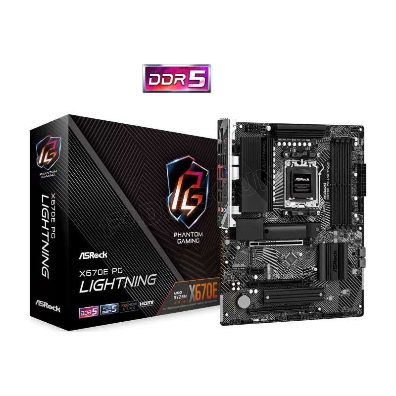 Carte Mère ASRock X670E Phantom Gaming Lightning (AM5)