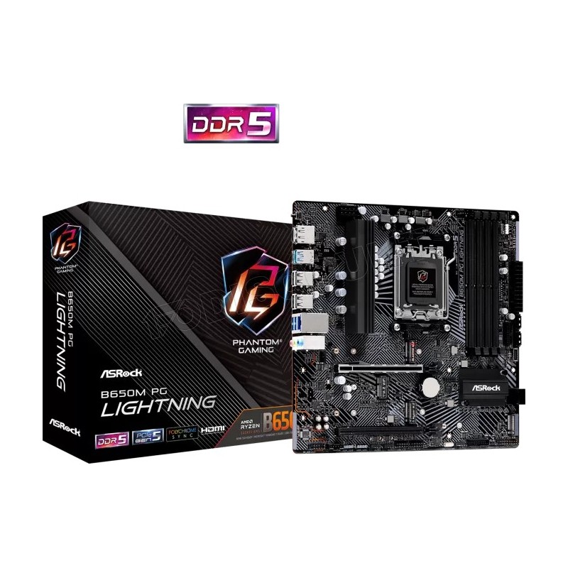 Carte Mère ASRock B650M Phantom Gaming Lightning (AM5) Micro ATX